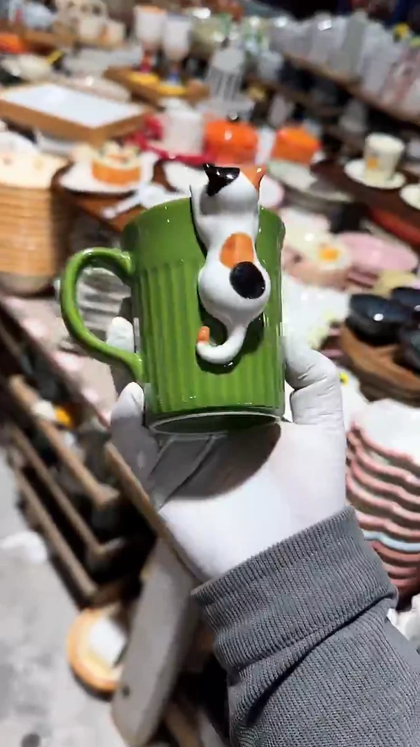 陶瓷猫咪杯微瑕 凑满20元包邮