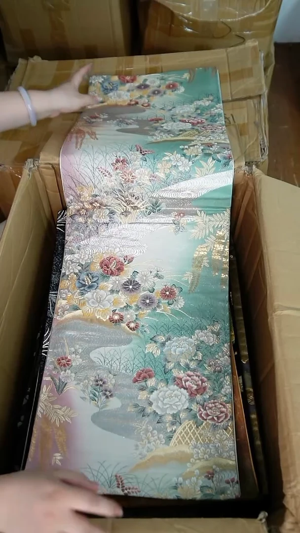 织绣73织金流水纹花卉