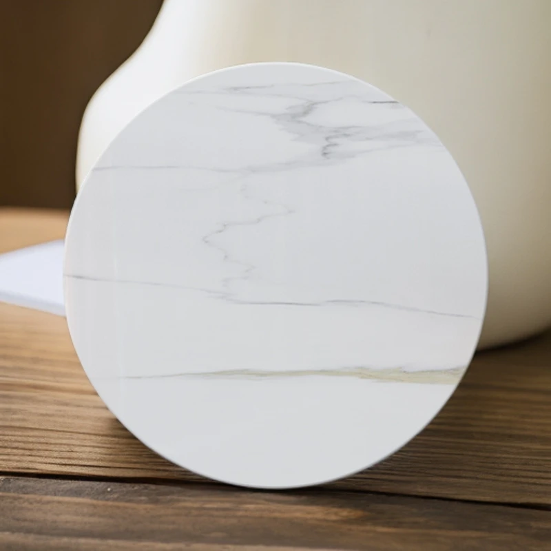 手动加厚12mm岩板转盘80cm圆形岩板转盘