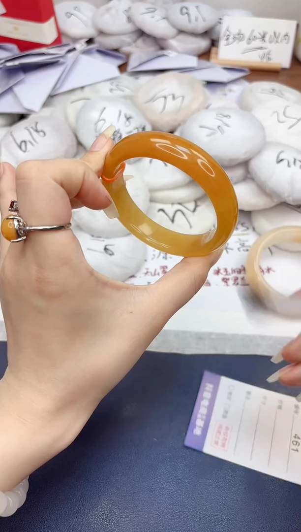 石英质玉手镯未镶嵌461-财气镯-圈口58