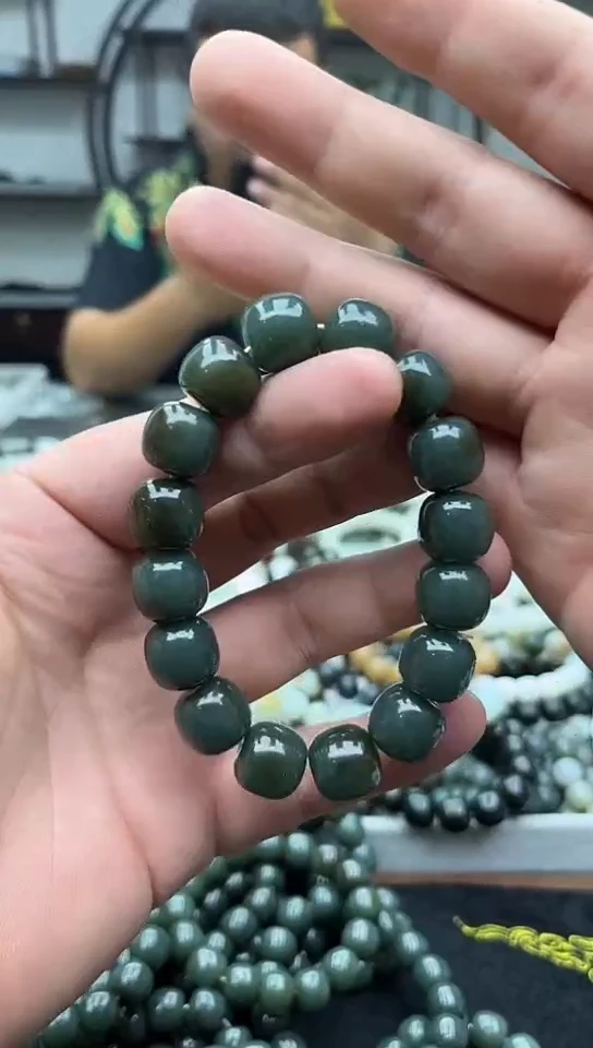 未镶嵌手串和田玉纯天然新疆且末蓝14