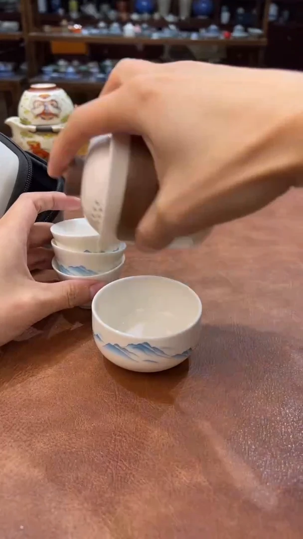 真的很便宜会开片的旅行茶具