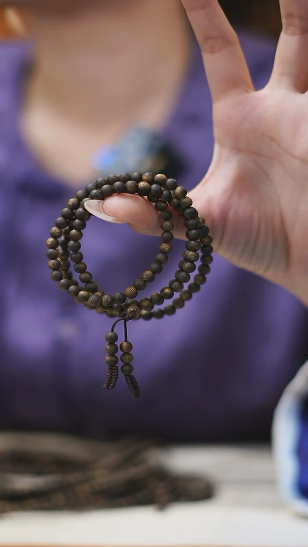 手串沉香5mm张勺子圆珠多圈9g+多样性发一