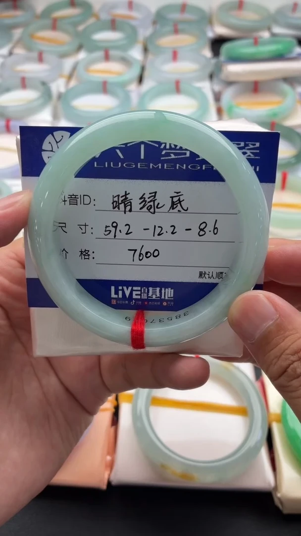 未镶嵌手镯翡翠晴绿底 48小时鉴赏期