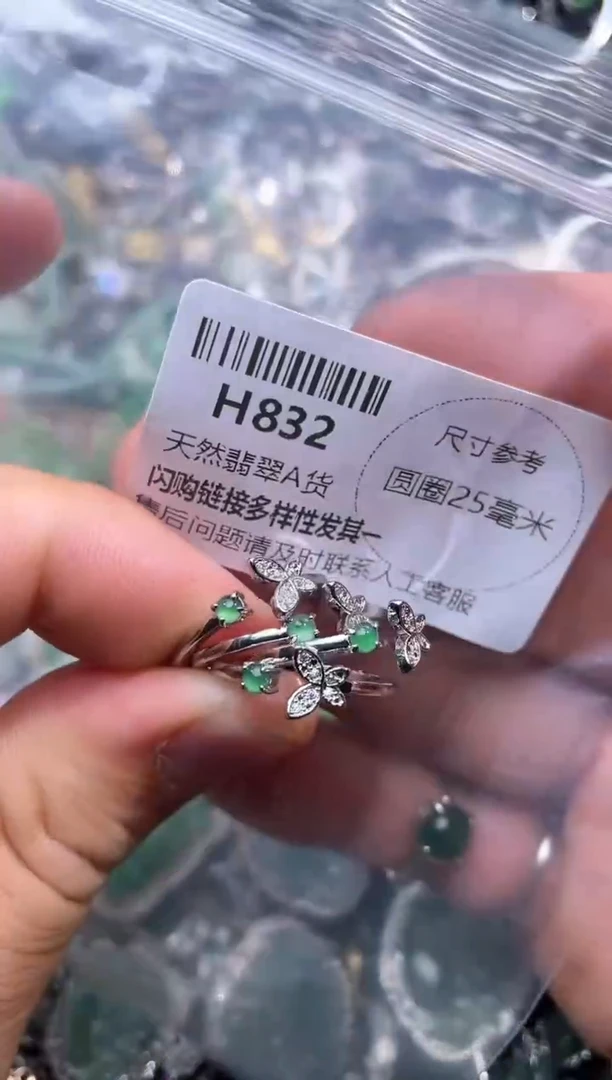【闪购商品】翡翠颈饰未镶嵌H832戒指 多样性发其二