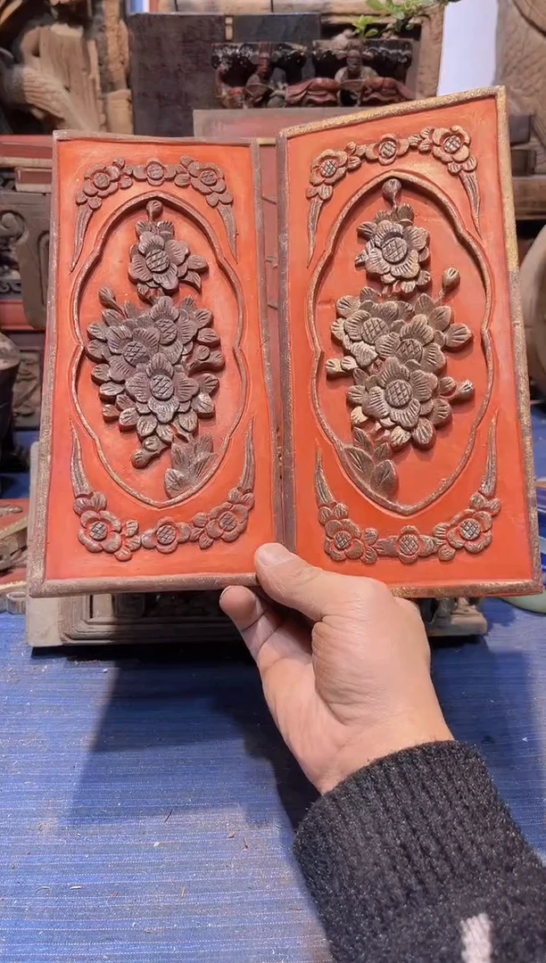 【闪购商品】香樟木老木雕老物件花板有瑕疵完美者慎拍