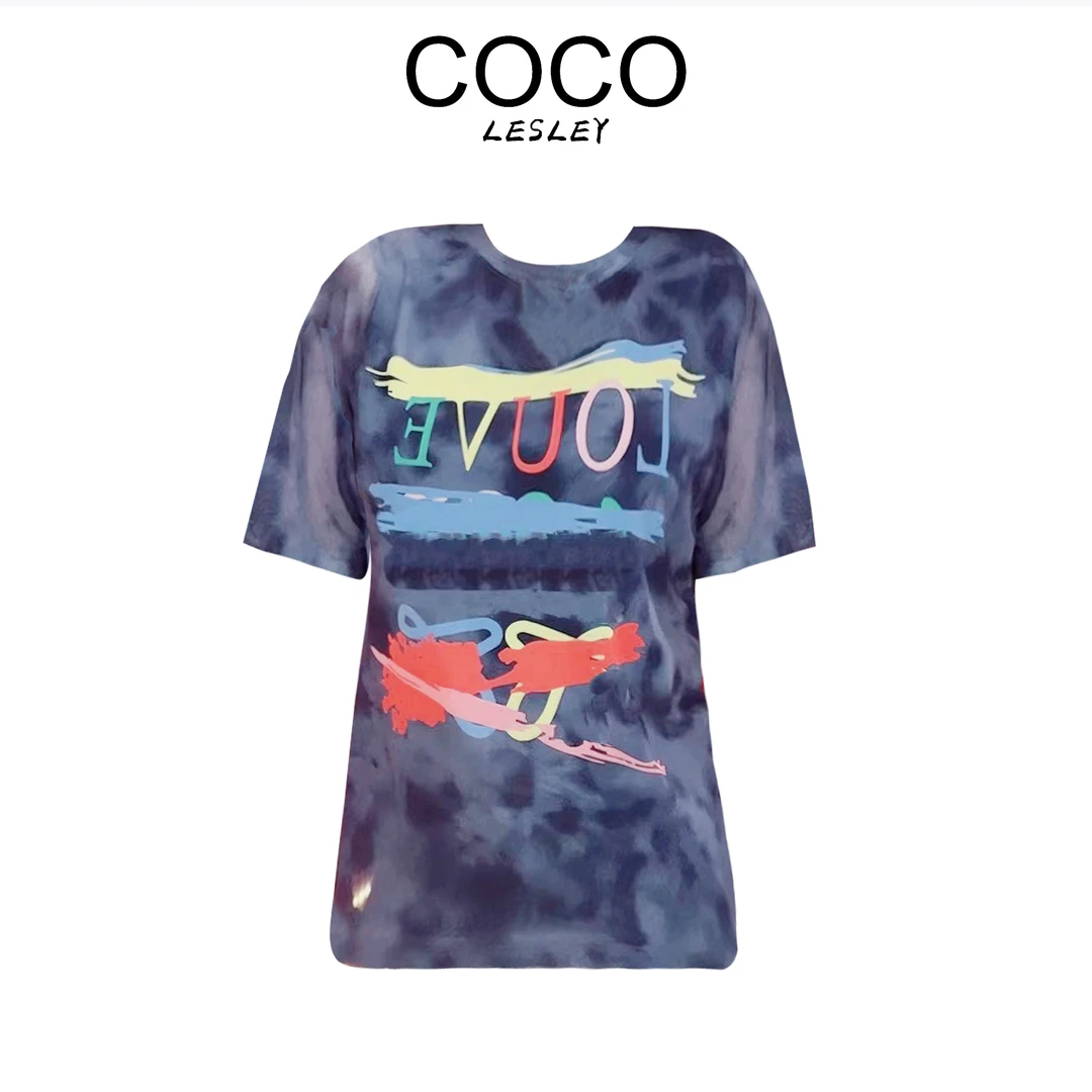 【COCO LESLEY】夏季轻奢高端时尚短袖T恤#8648