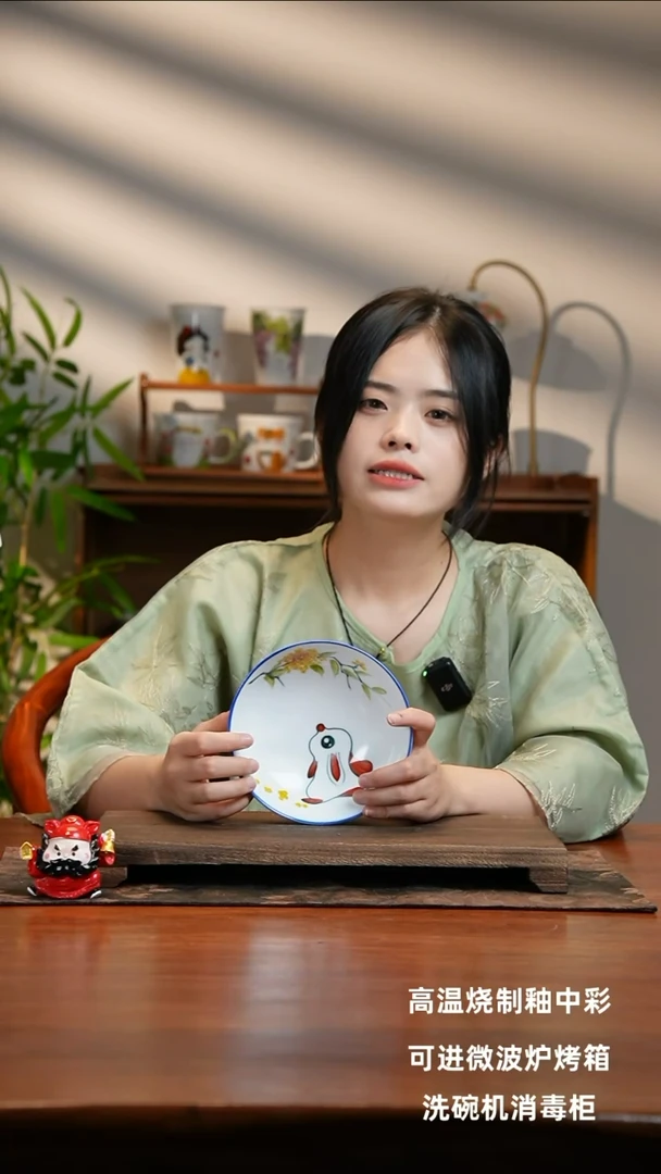 景德镇手绘釉中彩（食品级）小胖碗