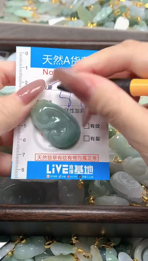 颈饰未镶嵌翡翠净货挂件-9457