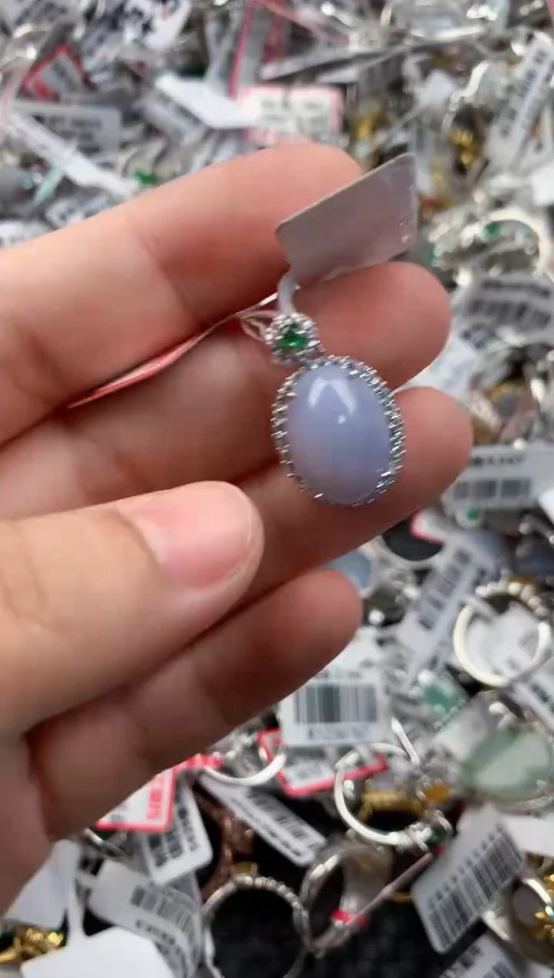 银S925镶嵌戒指翡翠111    2