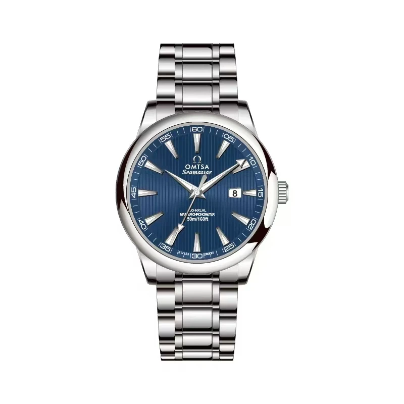 OMTSA/海马蓝面/表径41mm男士经典全自动腕表