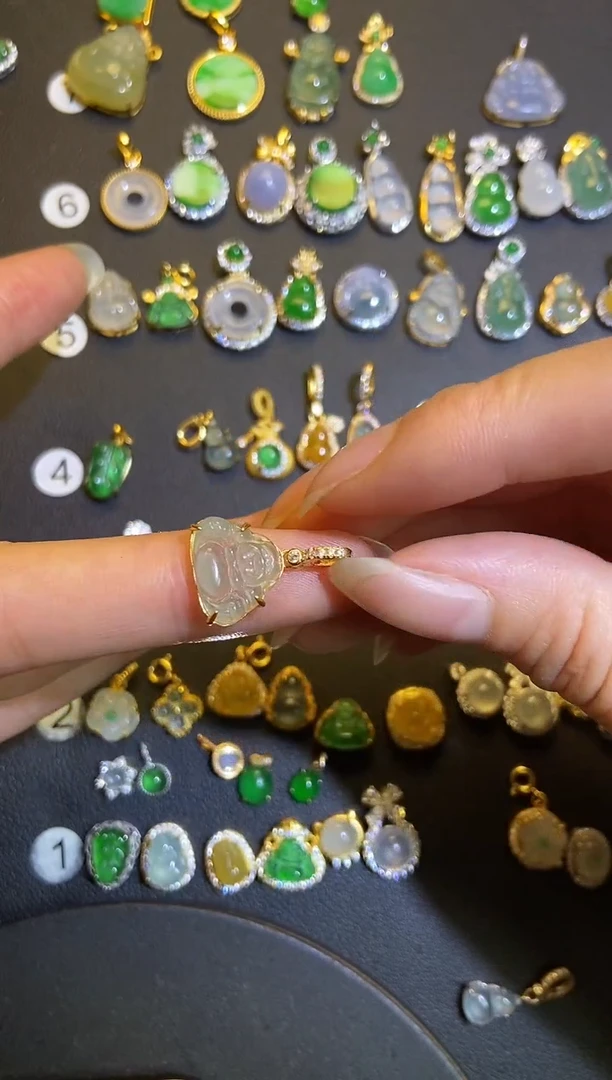 吊坠(不含链)银S925镶嵌翡翠1