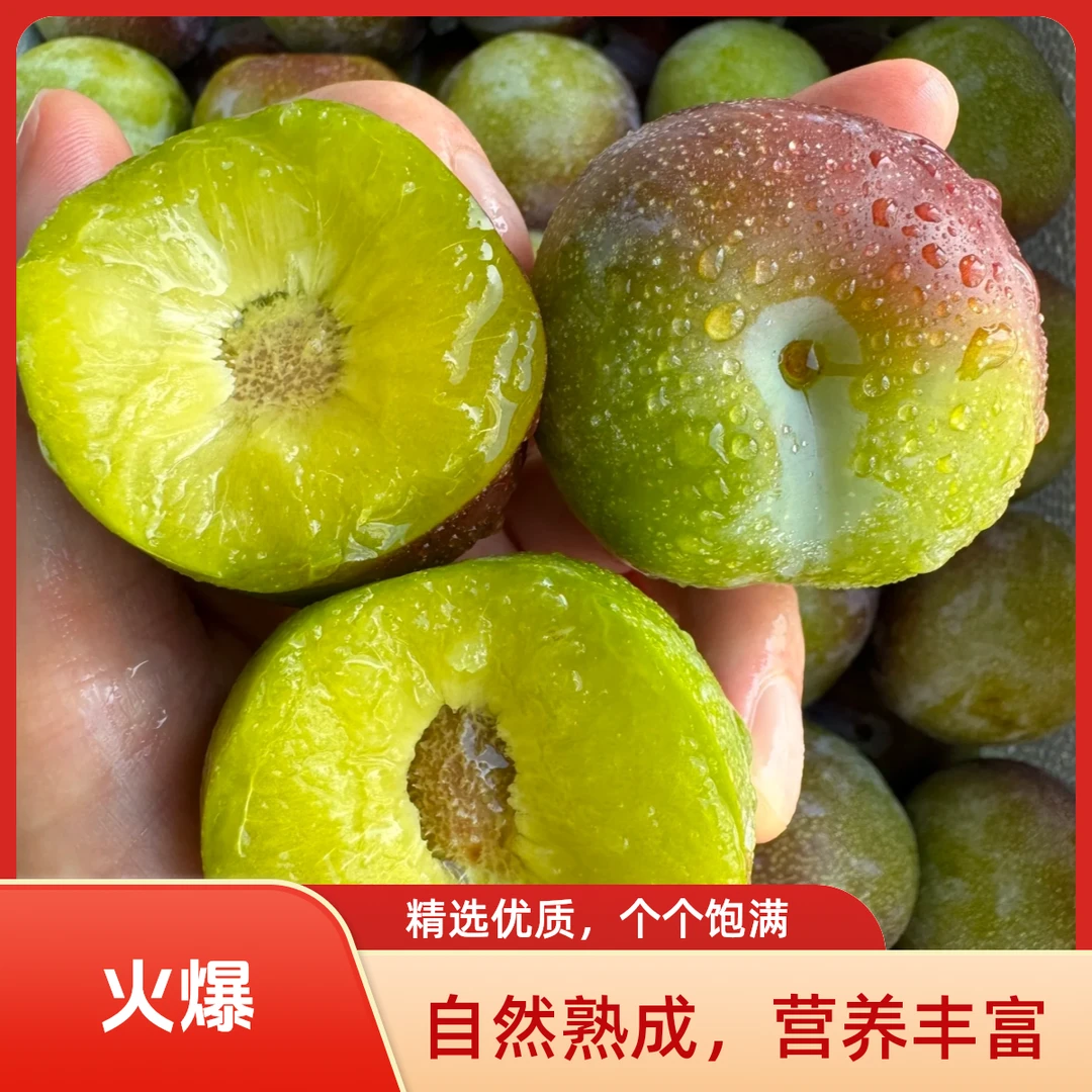 云南爆汁脆李半边红|约1-2斤云南省