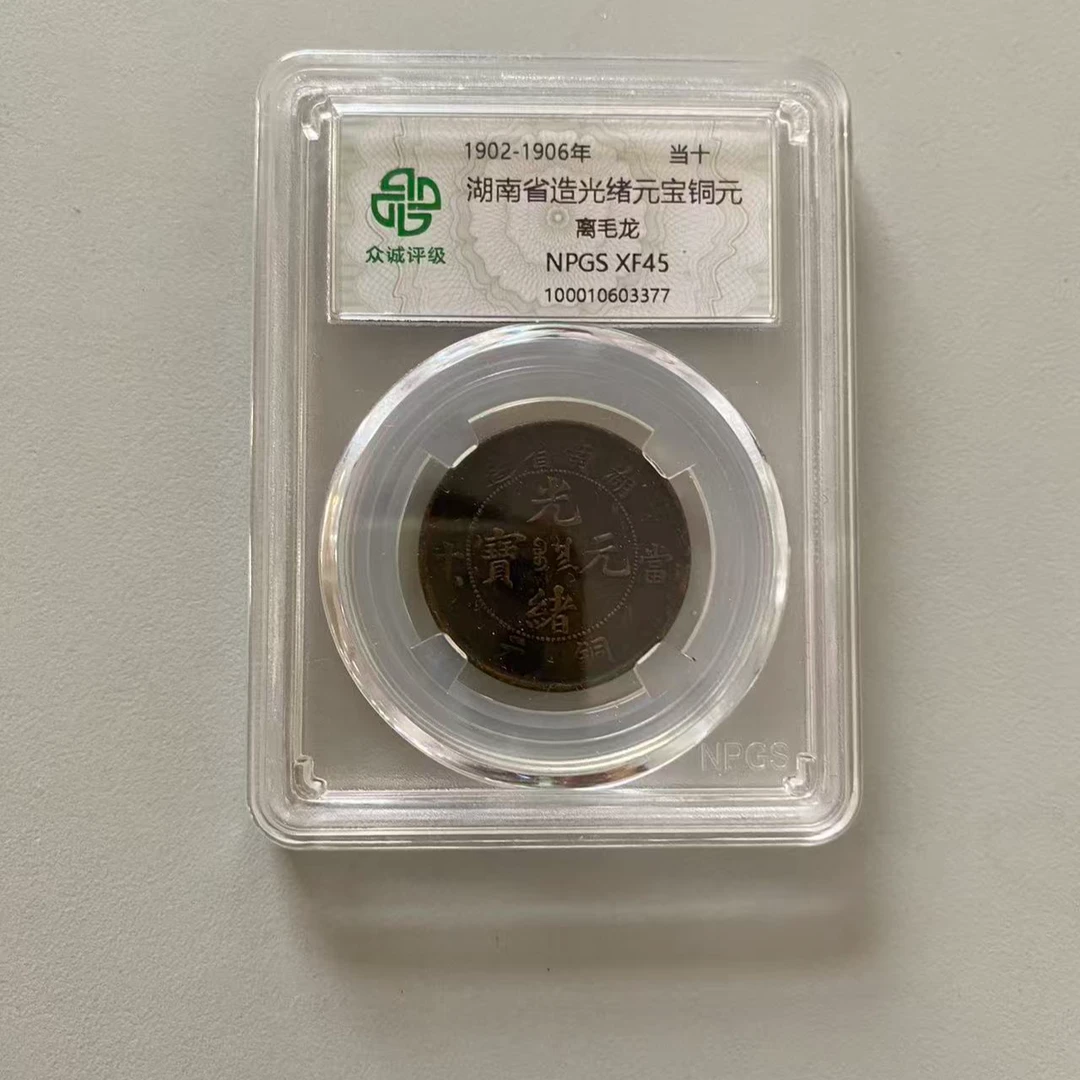 清末 湖南省造光绪元宝铜元离毛龙（图为样品，不发，随机发货）