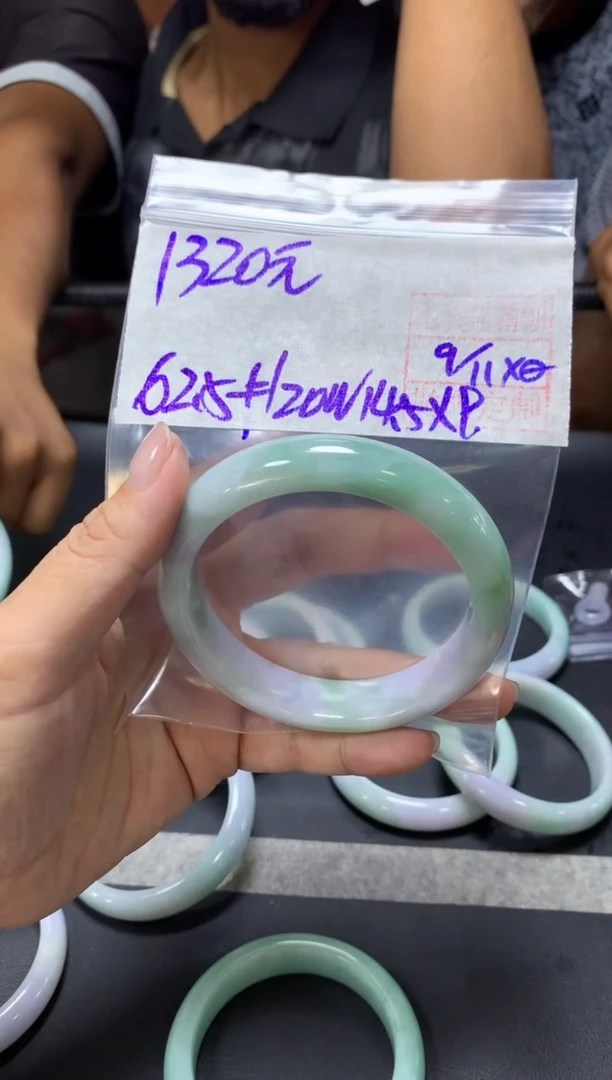 未镶嵌定制翡翠全34手镯62.5#1320元 毛货需抛光