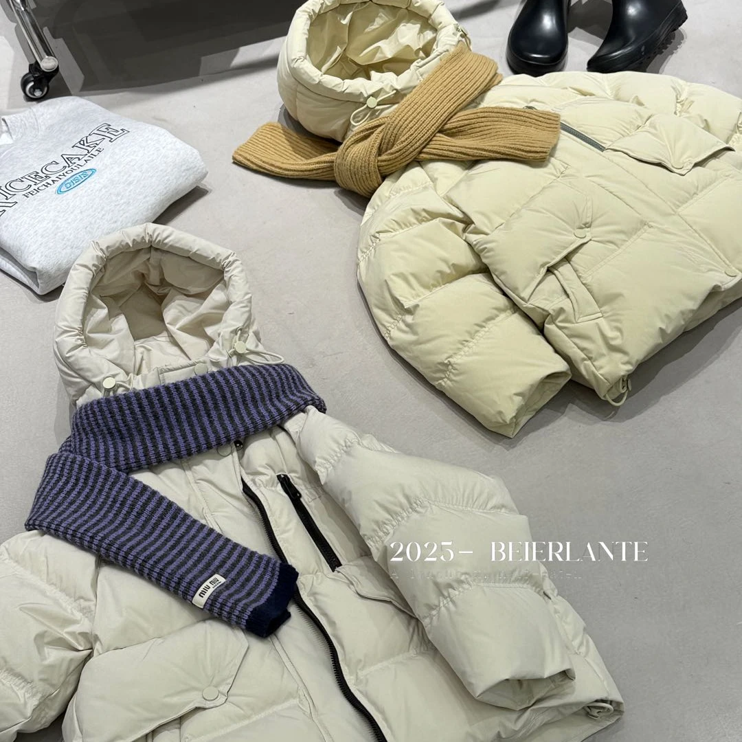 BELT- 5526 高货90绒设计款连帽羽绒服