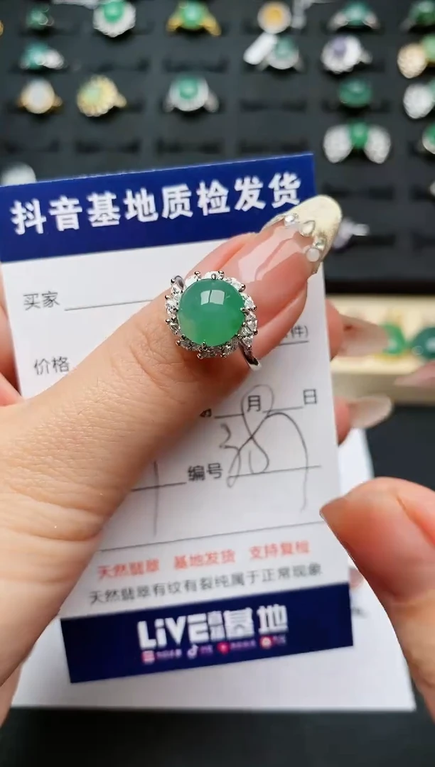 【闪购商品】翡翠戒指银S925镶嵌.........