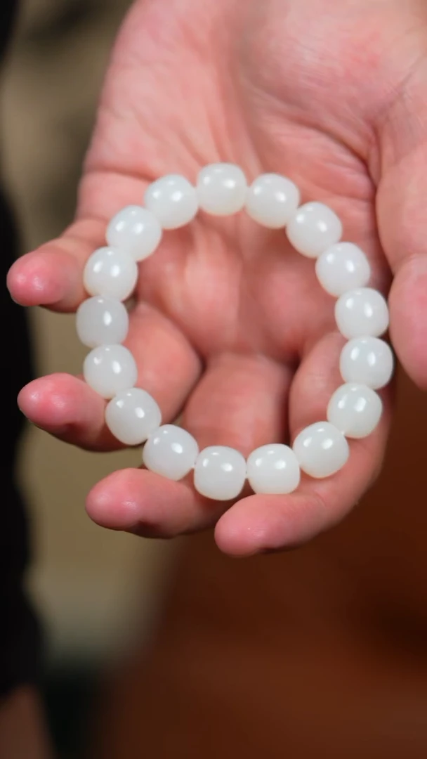 手串未镶嵌和田玉12mm糖白