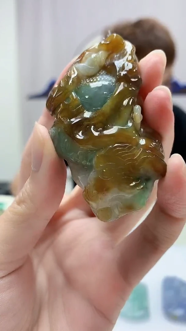 定制翡翠未镶嵌4868zm-毛货挂件104