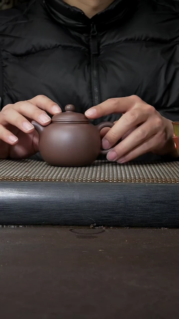 【闪购商品】紫砂茶壶老紫泥 匏尊壶 190cc 017