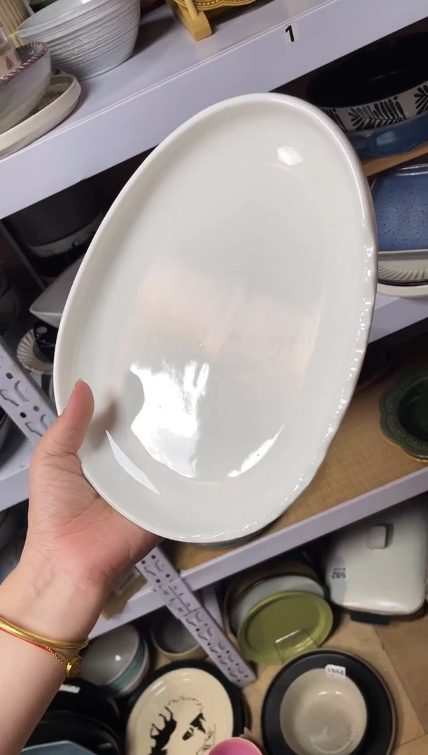 瓷微瑕（1个装）锯齿盘子