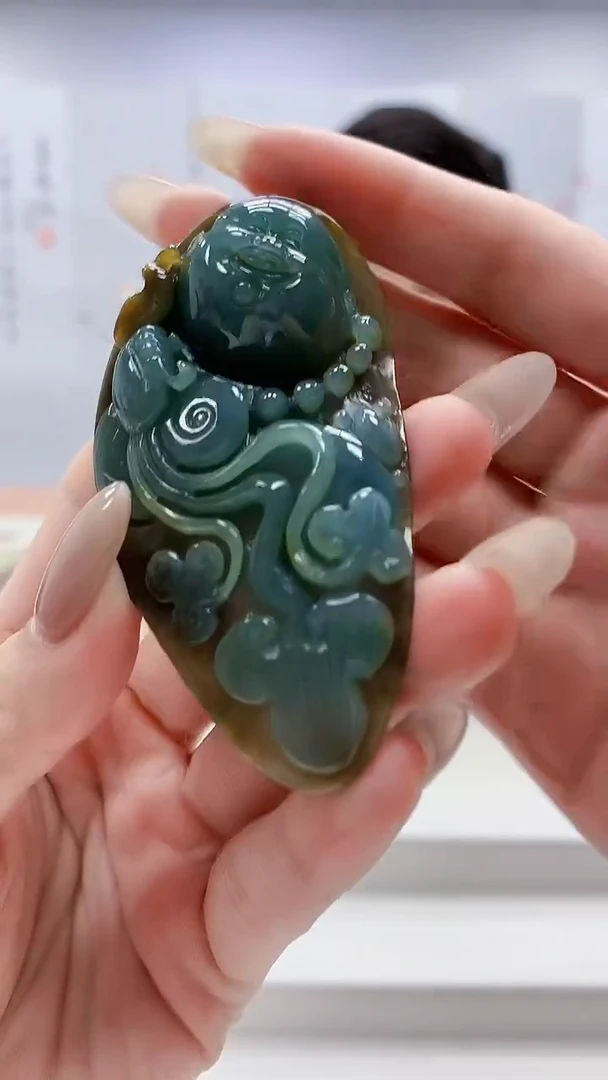 未镶嵌定制翡翠4917lr-毛货挂件92