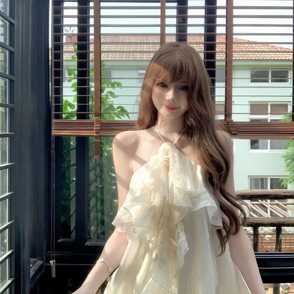 SISI JIANG【6/18 20:00新品}】”花漾仙纱“挂脖连衣裙