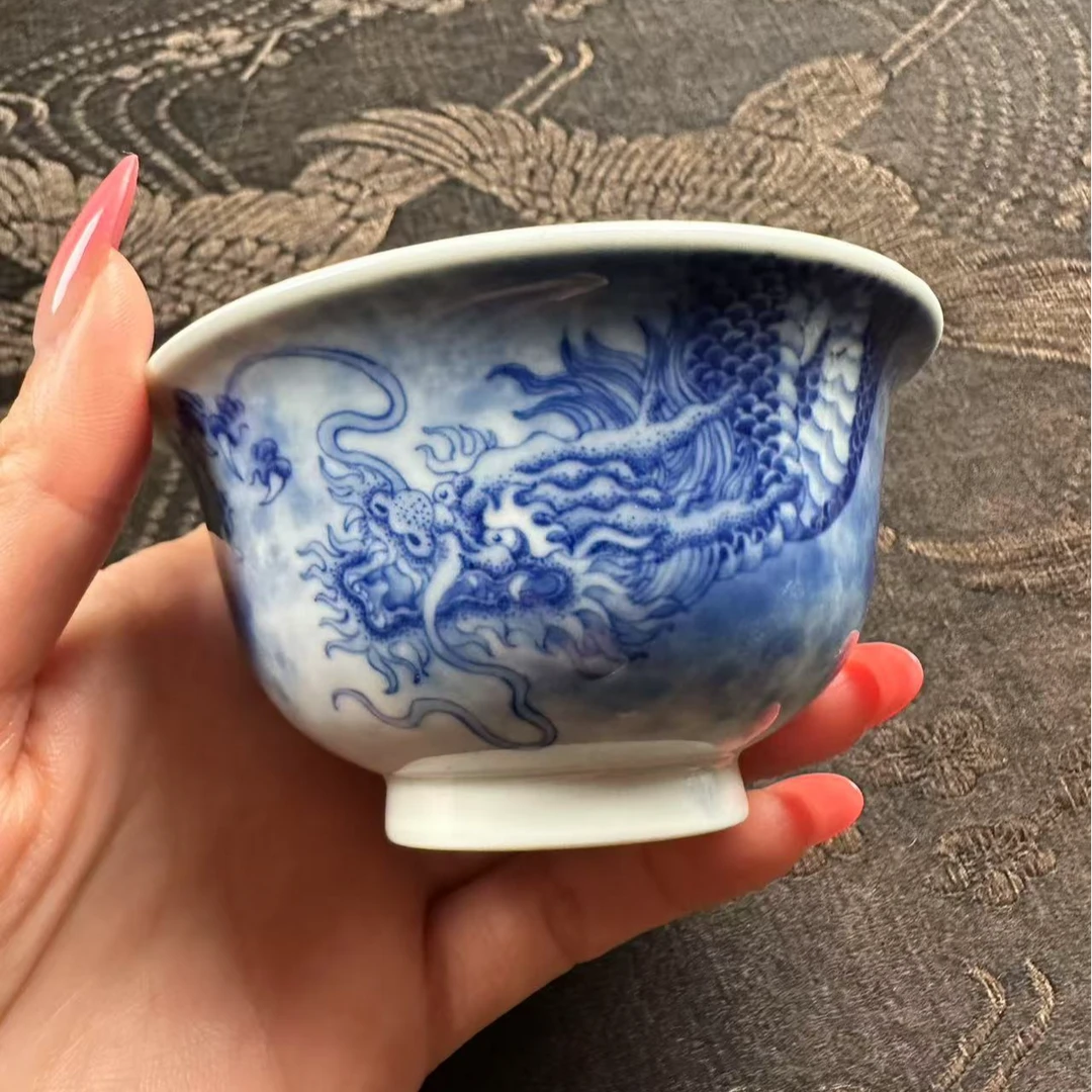 倾予山房 龙压手杯