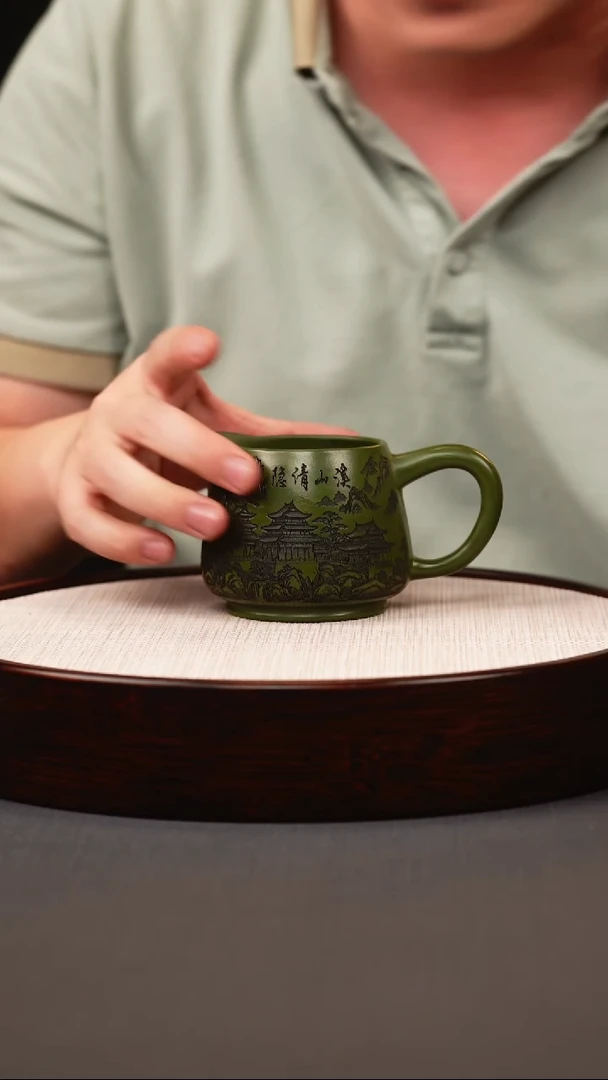 茶壶紫砂绿泥公道杯