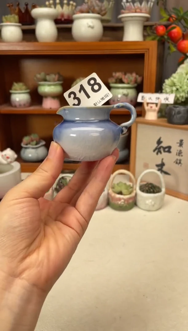 瓷片318微瑕知木小芳花盆