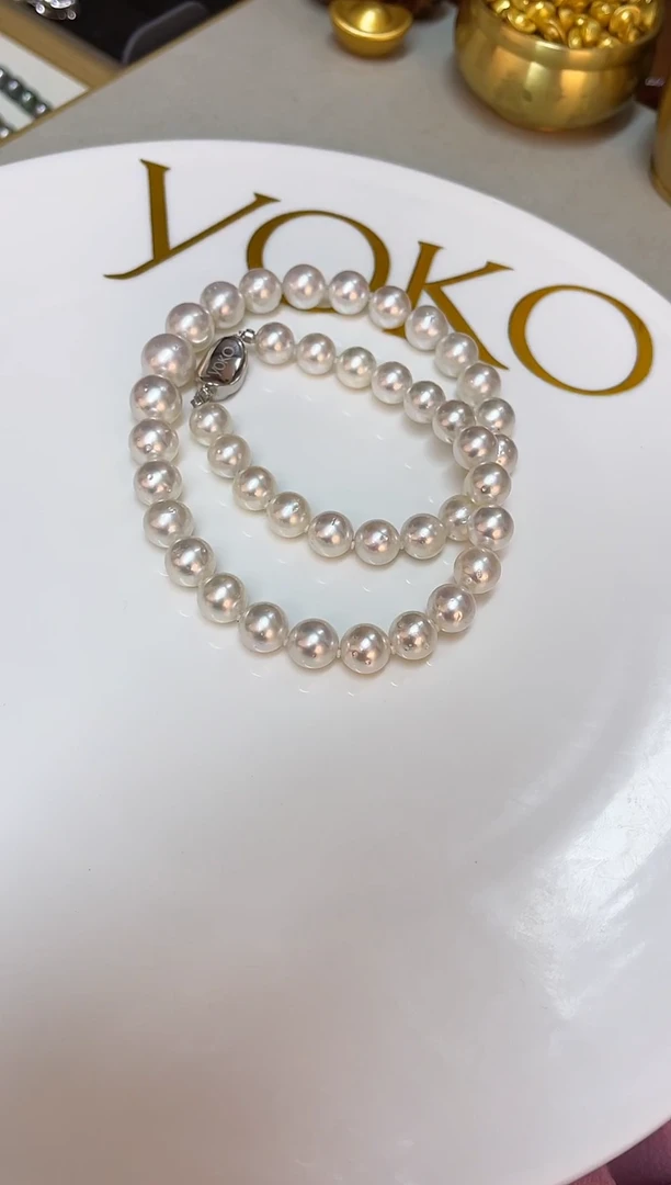 银S925镶嵌颈饰海水珍珠8-11mm