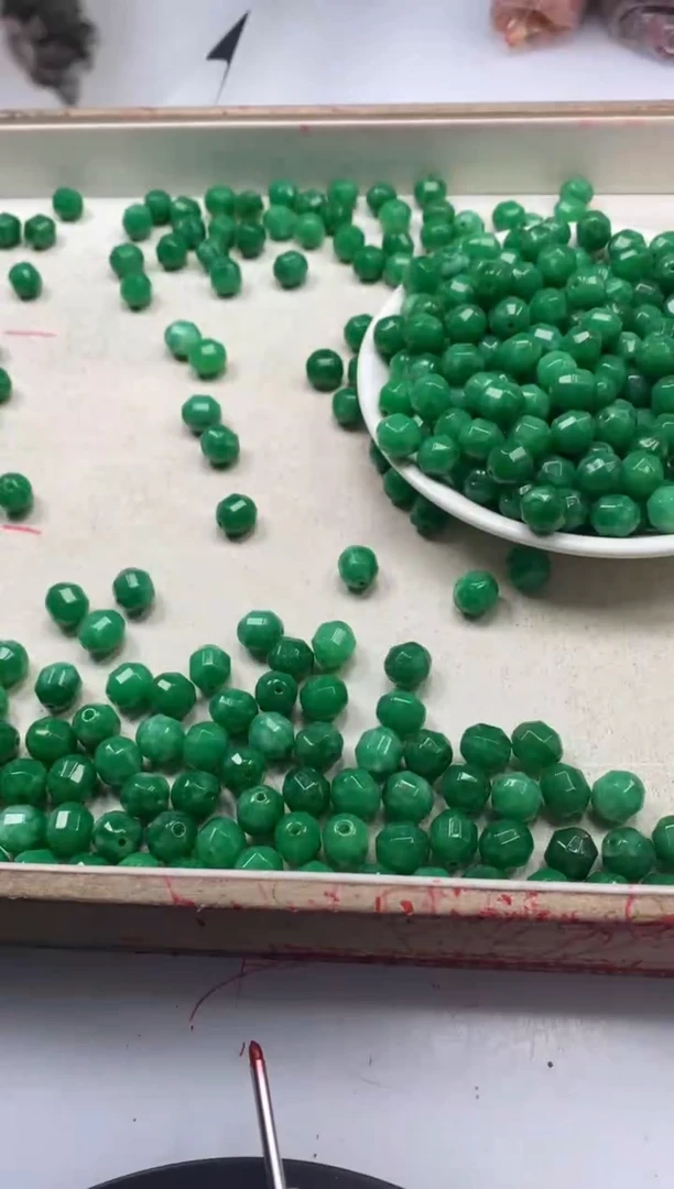 【闪购商品】玛瑙/玉髓颈饰未镶嵌W1266干青星球珠10mm*20颗