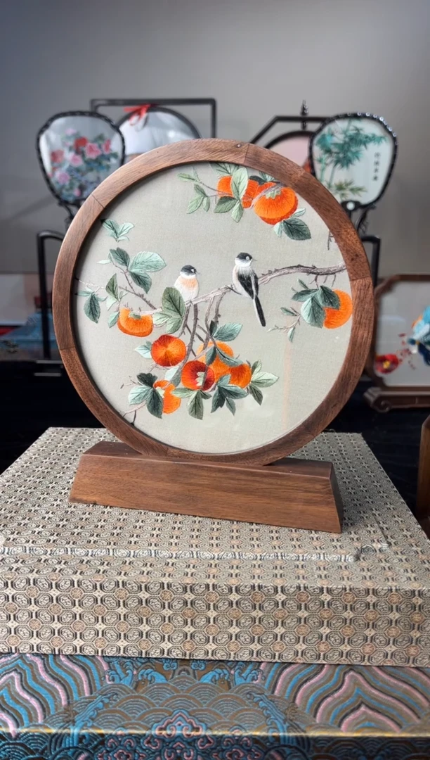 刺绣纯手工非遗苏绣双面绣摆件