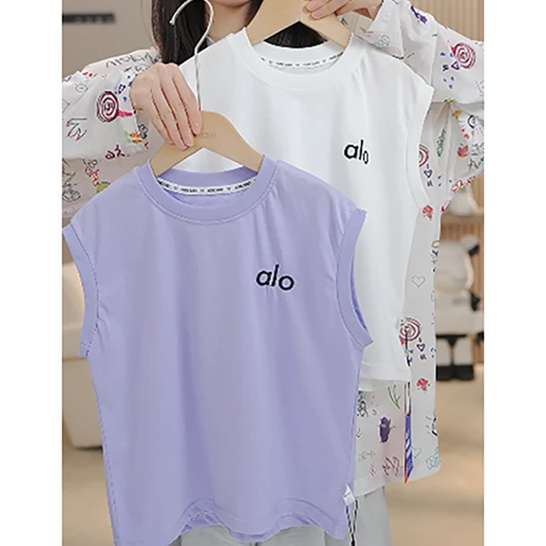 【麻感棉】新款儿童轻薄凉感背心亲子夏季中大童潮流速干百搭无袖