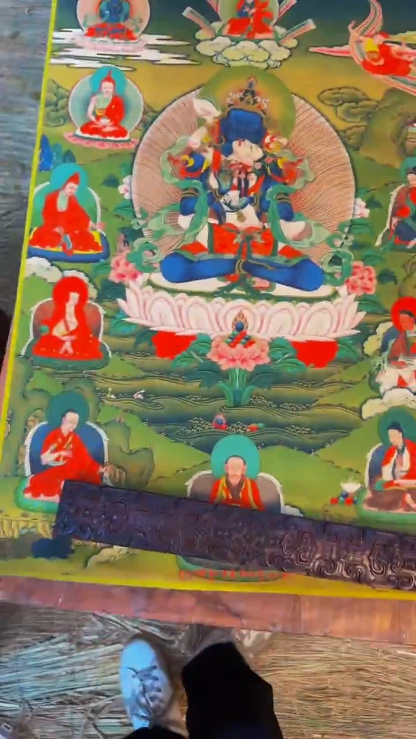 装裱画精品手绘唐卡链接--A013