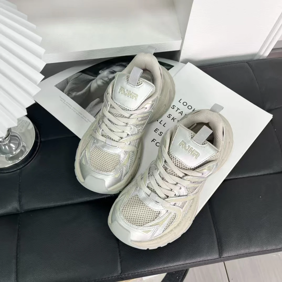 【4号链接】男鞋运动鞋百搭潮流透气舒底增高老爹鞋YDX1013拍大一码