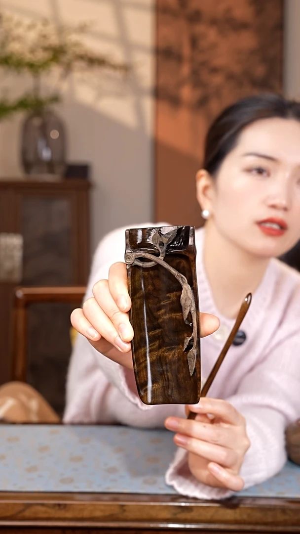 乌木类家具金丝楠阴沉木 茶则
