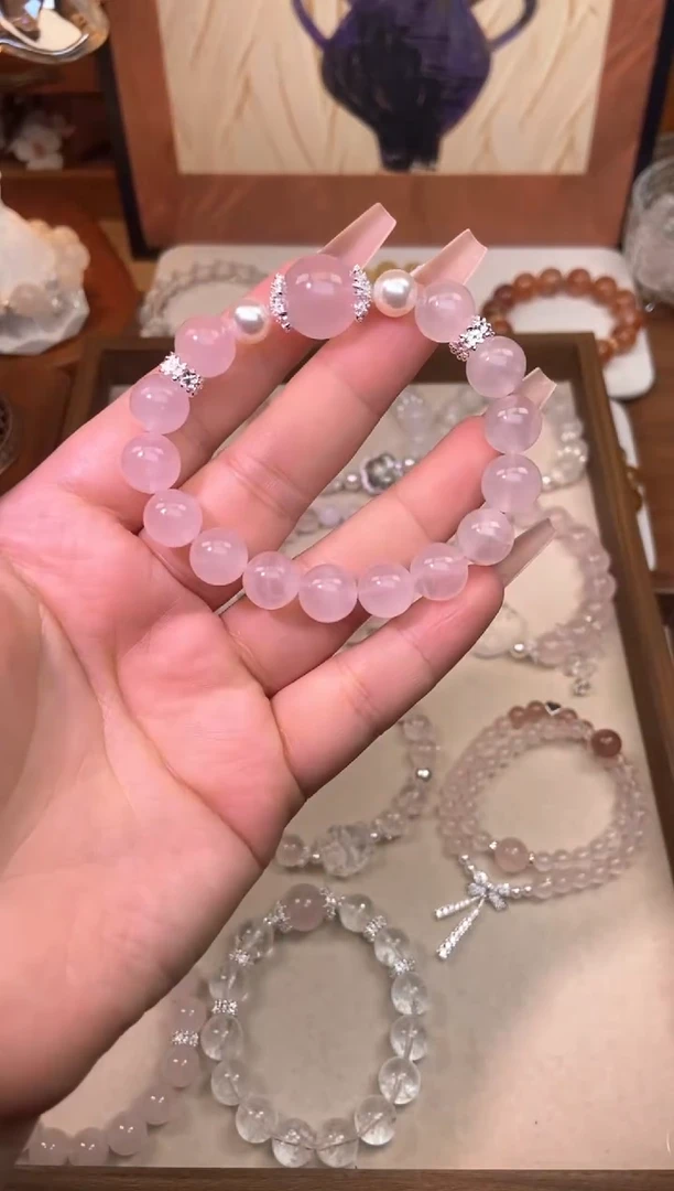【闪购商品】水晶手链未镶嵌粉水晶