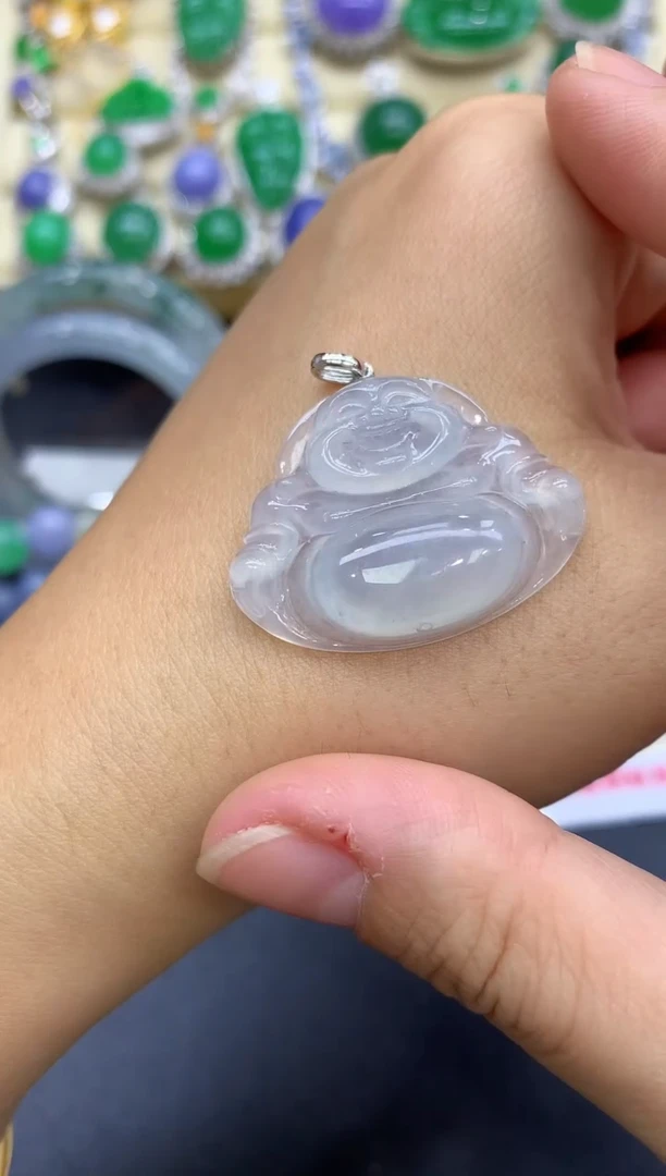 颈饰18K金镶嵌翡翠150-中国好珍宝