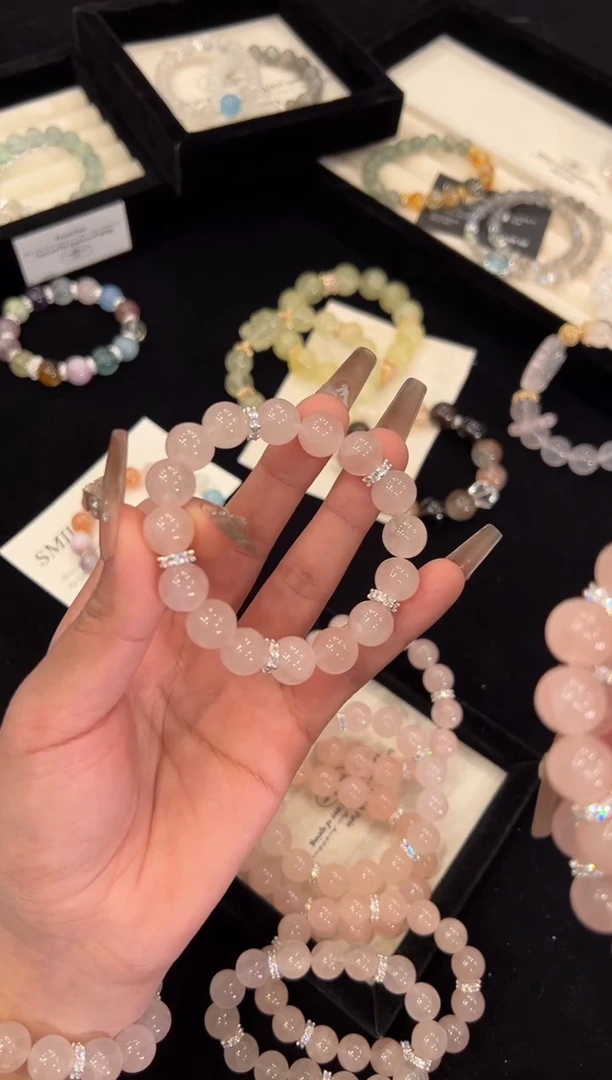 【闪购商品】水晶手链合金粉水晶手链x1072