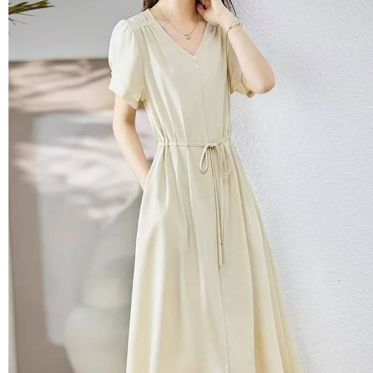 【井施】W 2332 高级收腰气质连衣裙