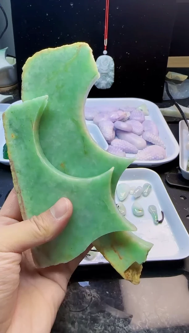 颈饰未镶嵌翡翠陈*准029天然A货翡翠