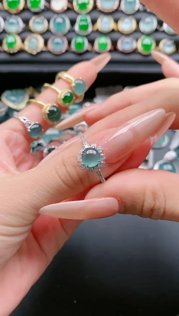 【闪购商品】翡翠戒指银S925镶嵌1111111