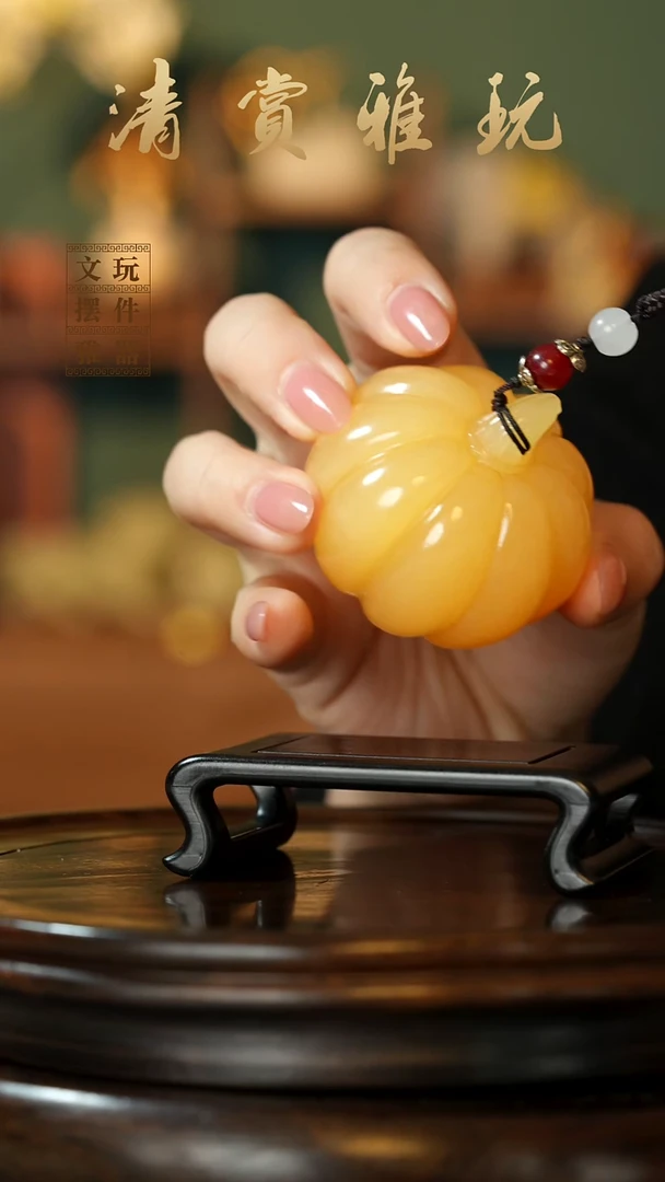 玉《福瓜》手把件摆件