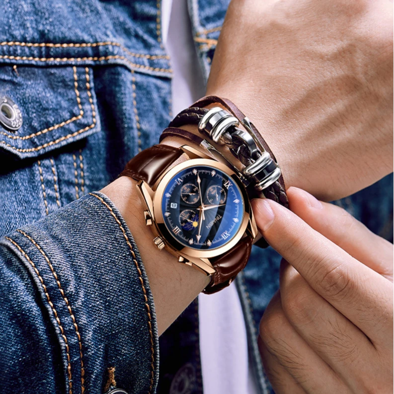 【粉丝福利】全新未使用 TINAIBIN冒险家系列 时尚男士腕表YH