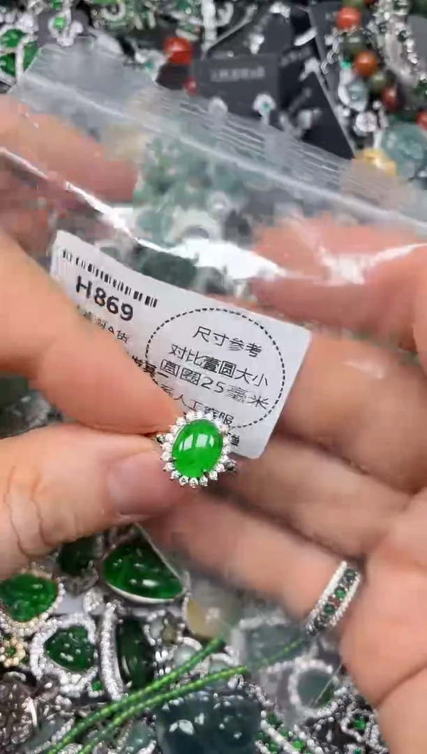 颈饰未镶嵌翡翠H869戒指