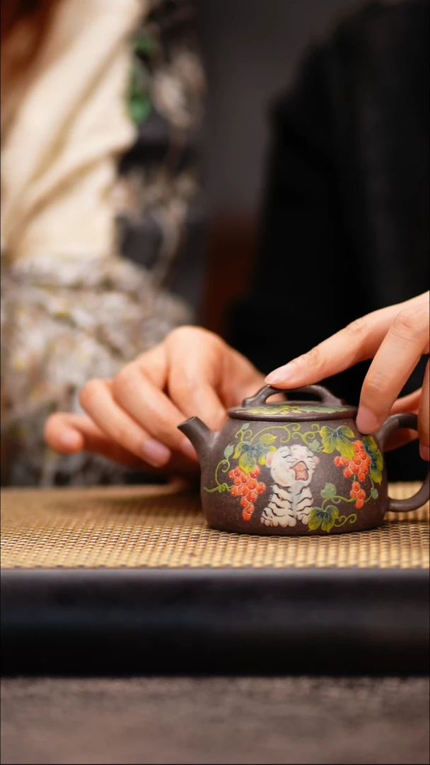 QMJ118天青柴烧 白虎汉瓦