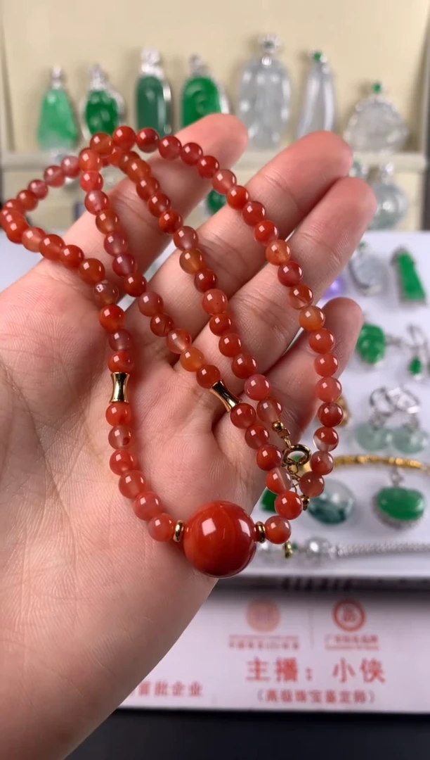 项链未镶嵌南红玛瑙项链