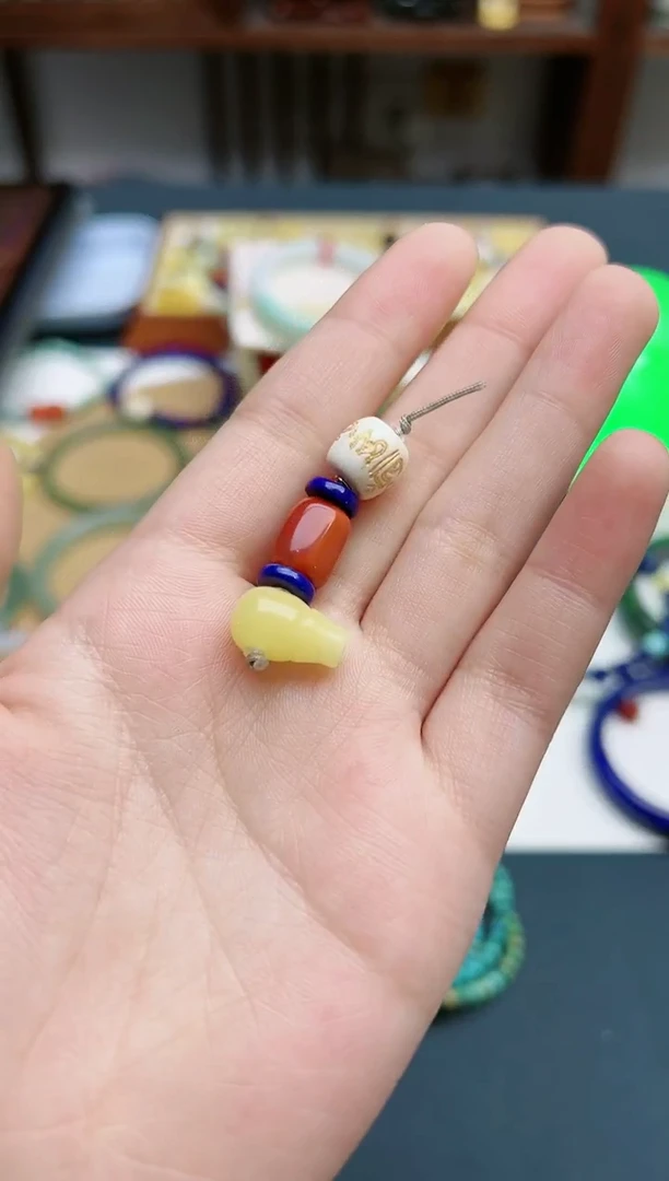 【闪购商品】蜜蜡裸石未镶嵌蜜蜡三通4#配饰*1 YX