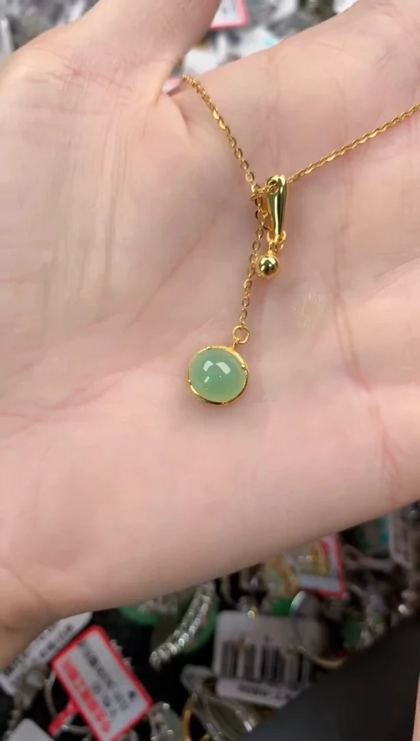 银S925镶嵌戒指翡翠10------5